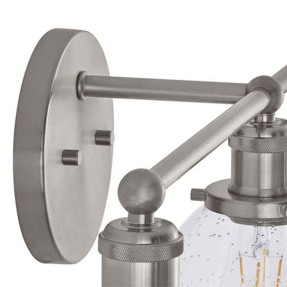 Home Decorators Evelyn 26.75 in. 3-Light Brushed Nickel Vanity Light
