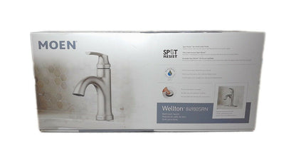 Moen Wellton 1 Handle Spot Resist Brushed Nickel Bathroom Faucet