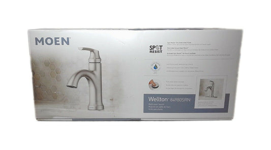 Moen Wellton 1 Handle Spot Resist Brushed Nickel Bathroom Faucet