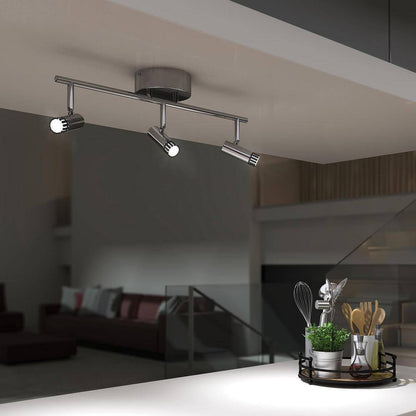 Artika Era 2ft. 3-Light Black Industrial Integrated LED Fixed Track Lighting Kit