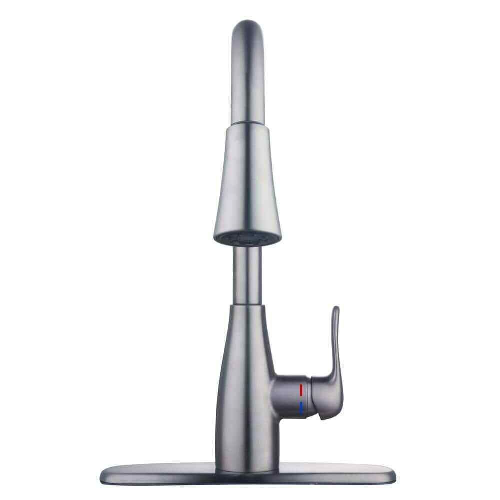 Glacier Bay McKenna 1-Handle Pull Down Sprayer Kitchen Faucet in Stainless Steel