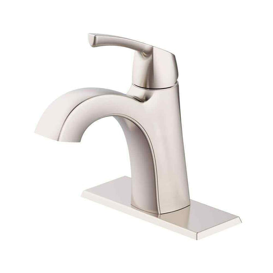 Glacier Bay Calandine Single Handle Single Hole Bathroom Faucet Brushed Nickel