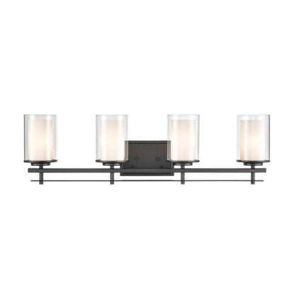 Millennium Lighting 31 in. 4-Light Matte Black Bathroom Vanity Light 5504-MB
