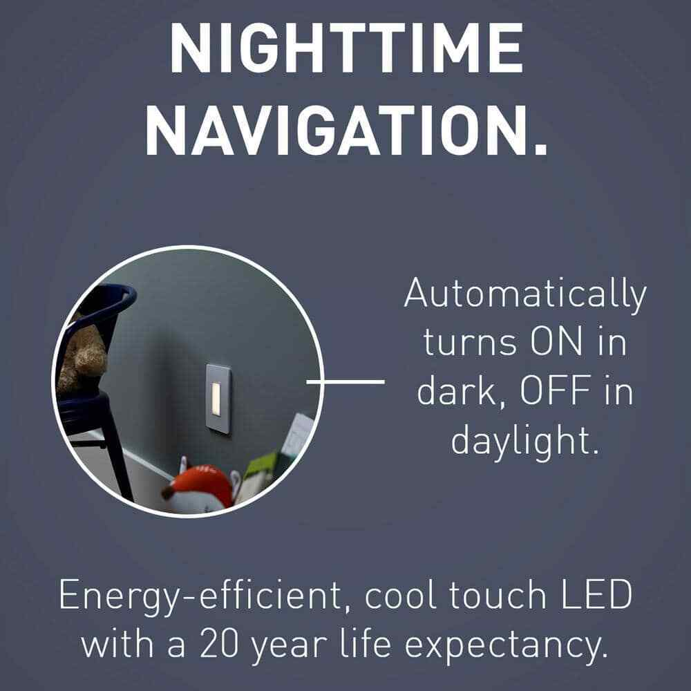 Legrand radiant 125-Volt Full Amber Night Light Decorator Duplex Outlet White