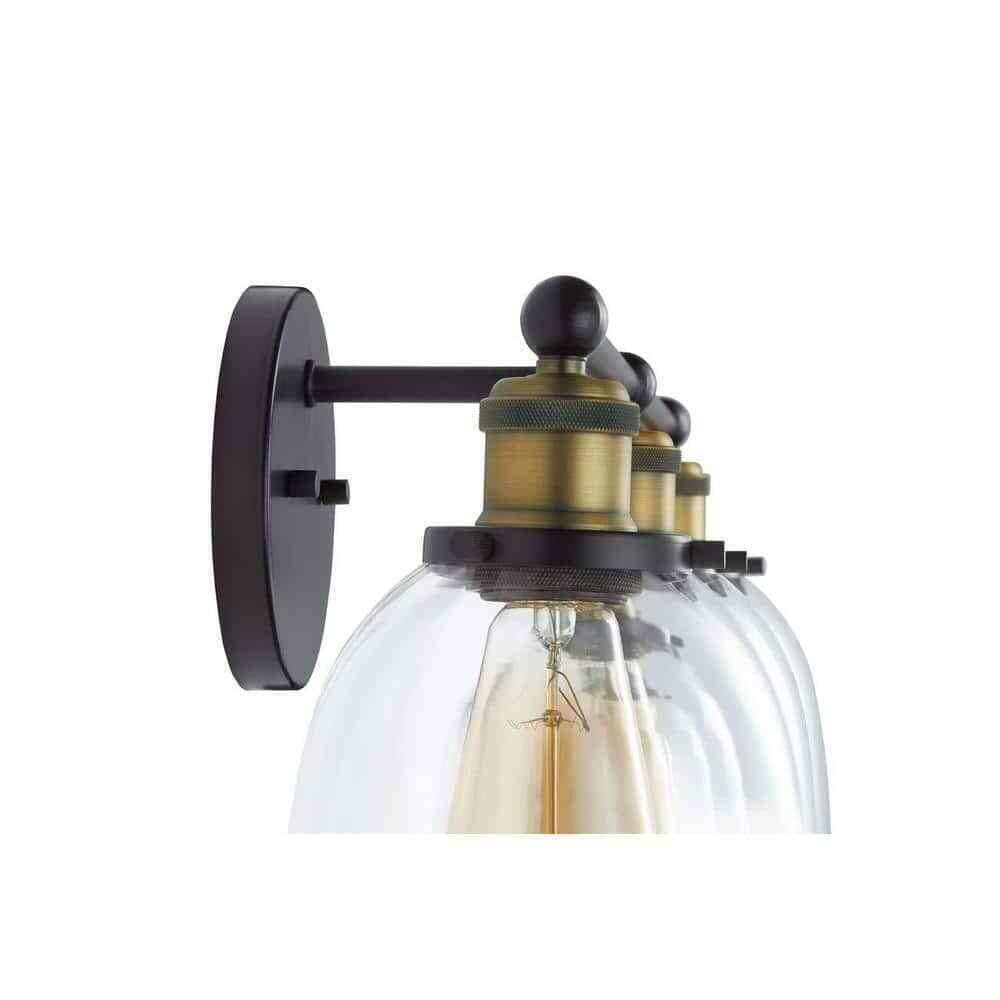 Home Decorators Collection Evelyn 3-Light Artisan Bronze Vanity Light HB2586-313
