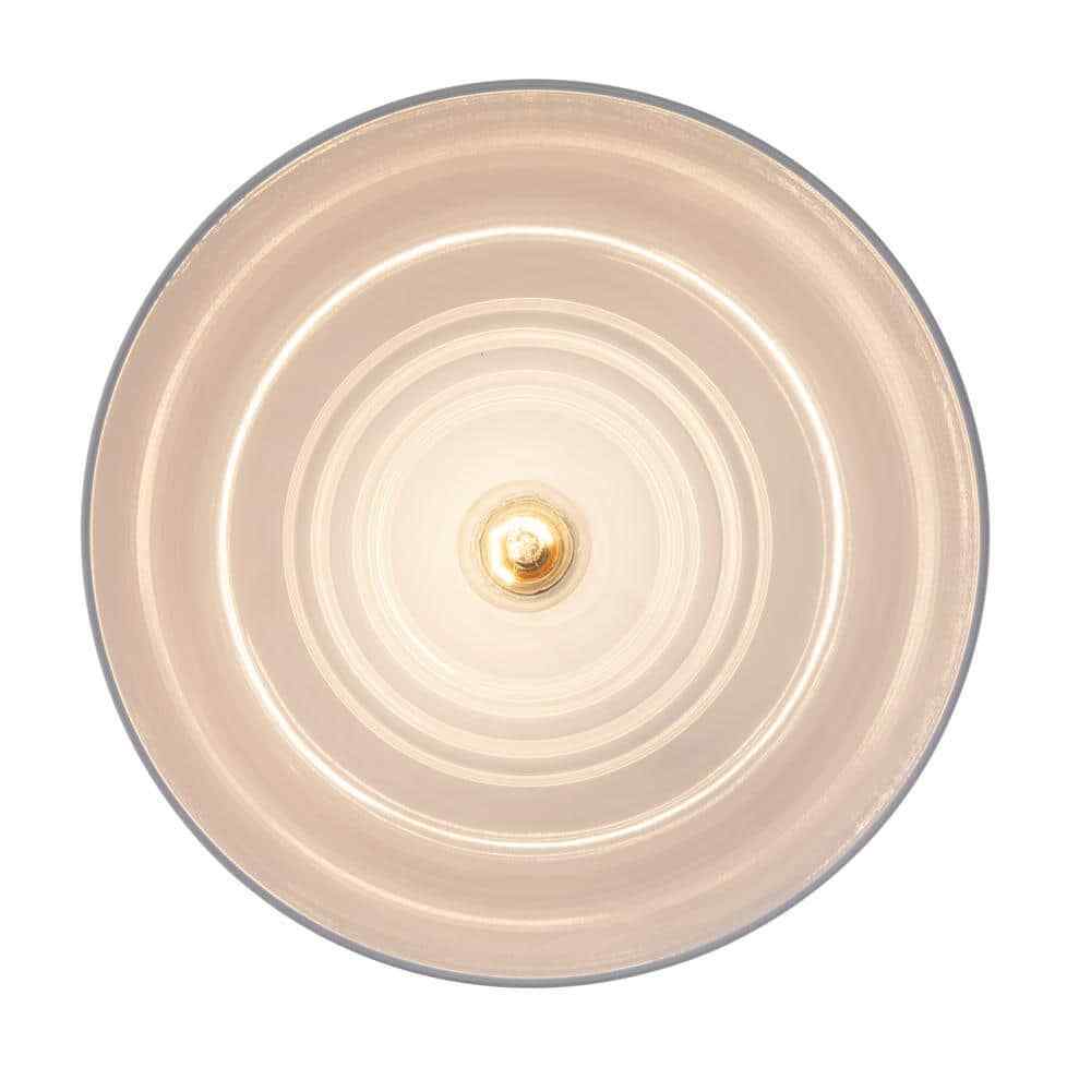 Home Decorators Shelston 13 in. White and Chrome Farmhouse Pendant Light Fixture