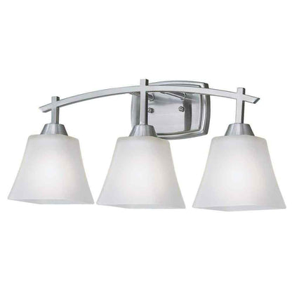Westinghouse Midori 3-Light Brushed Nickel Wall Mount Bath Light 6573600