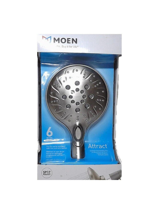 MOEN Attract w/ Magnetix 6-Spray Single Wall Mount Shower Head Brushed Nickel