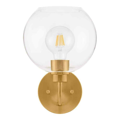 Hampton Bay Vista Heights 8 in. 1-Light Aged Brass Vanity Light Fixture