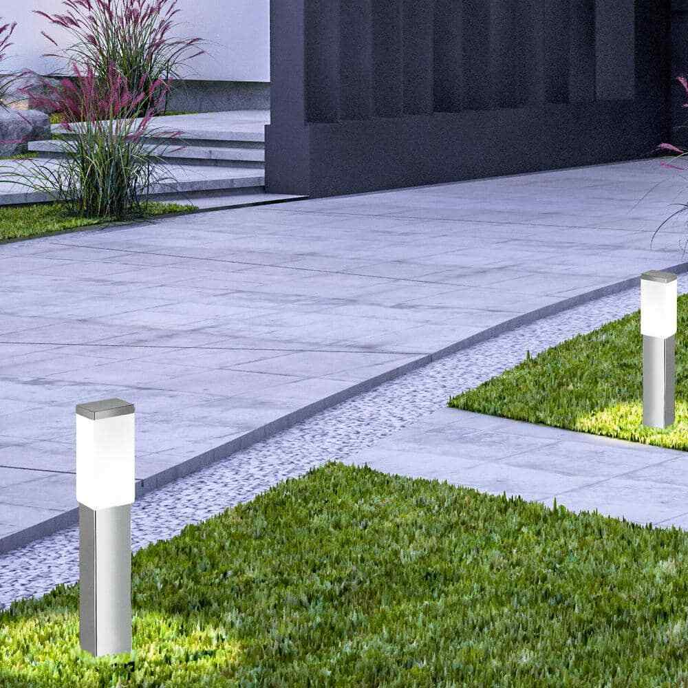 Eglo Calgary 4 in. W x 17.12 in. H Stainless Steel Outdoor Path Light