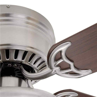 Hugger 52 in. LED Indoor Brushed Nickel Ceiling Fan with Light Kit