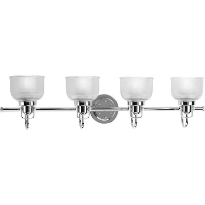 Progress Lighting Archie Polished Chrome Clear Glass Bathroom Vanity Light
