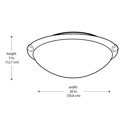 Bel Air Lighting Cullen 20" 4-Light Brushed Nickel Flush Mount Ceiling Light
