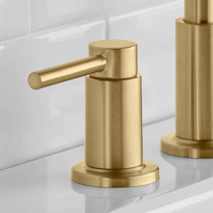 Glacier Bay Dorind 8 in. Widespread 2-Handle High-Arc Bathroom Faucet Matte Gold