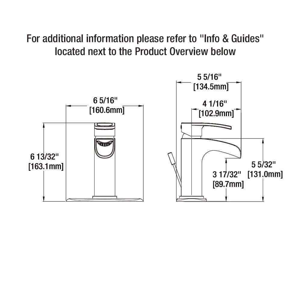 Glacier Bay Kiso Single Hole Single-Handle Low-Arc Bathroom Faucet in Chrome