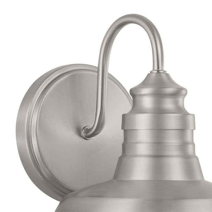 Hampton Bay Elmcroft 7.63 in 1Light Brushed Nickel Modern Farmhouse Sconce Light