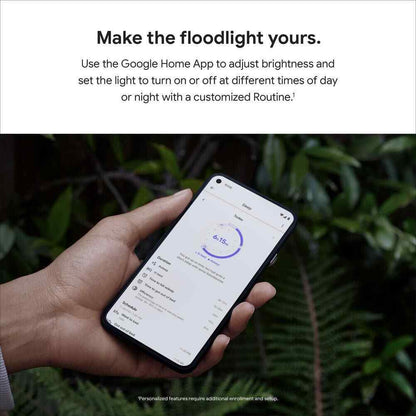 Google Nest Cam with Floodlight - Wired Outdoor Smart Home Security Camera