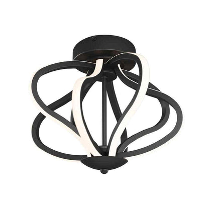 Artika Meridian 12 in. Modern Black Integrated LED Flush Mount Ceiling Light
