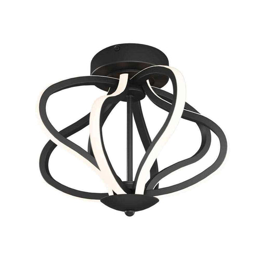 Artika Meridian 12 in. Modern Black Integrated LED Flush Mount Ceiling Light