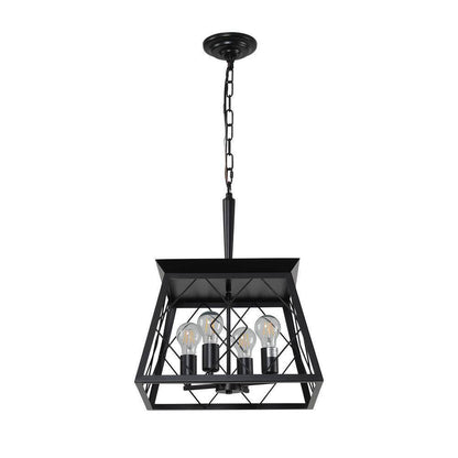 Sunpez 4-Light Black Coastal Chandelier Light Antique Ceiling Light