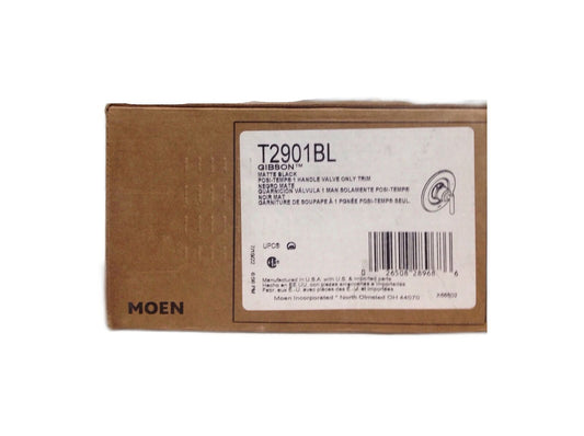 MOEN Gibson 1-Handle Posi-Temp Valve Only Faucet Trim Kit Matte Black