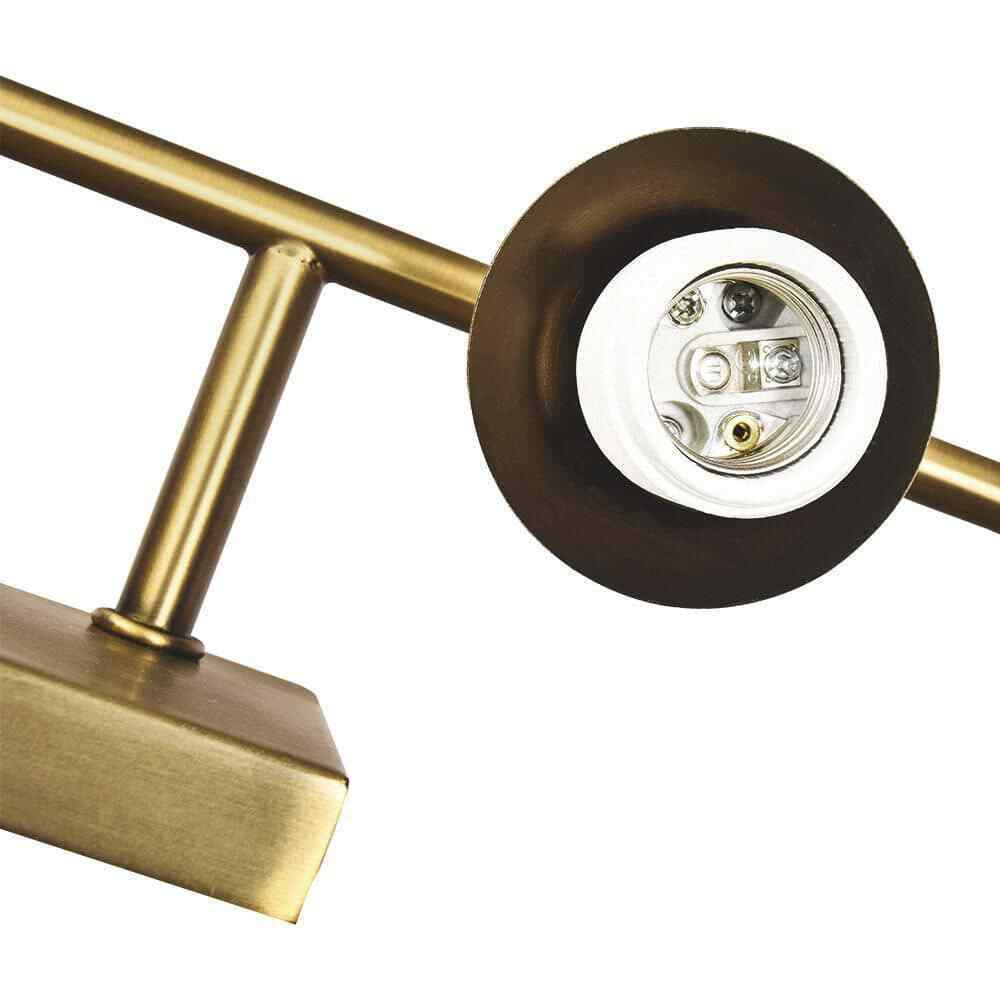 RRTYO Fritts 13.8 in. 2-Light Gold Modern Vanity Light with Clear Glass Shade