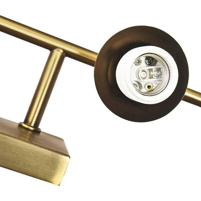 RRTYO Fritts 13.8 in. 2-Light Gold Modern Vanity Light with Clear Glass Shade