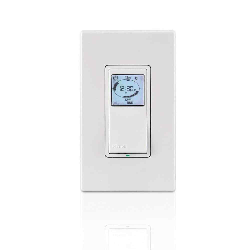 Leviton Programmable Timer Switch, 24-Hour, LCD Display, Single Pole