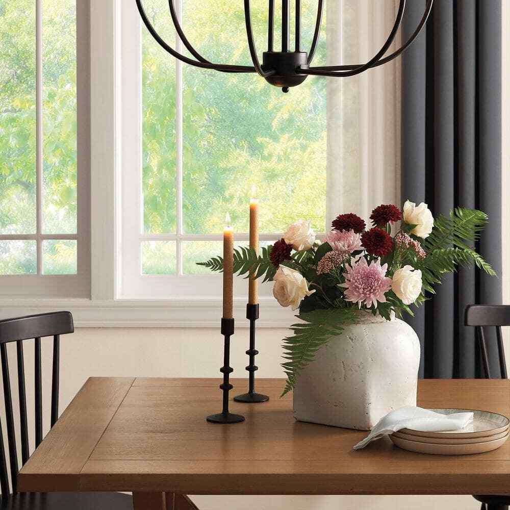 Hampton Bay Mullins 6.75 in. 1-Light Honey Gold Mini Pendant Hanging Light