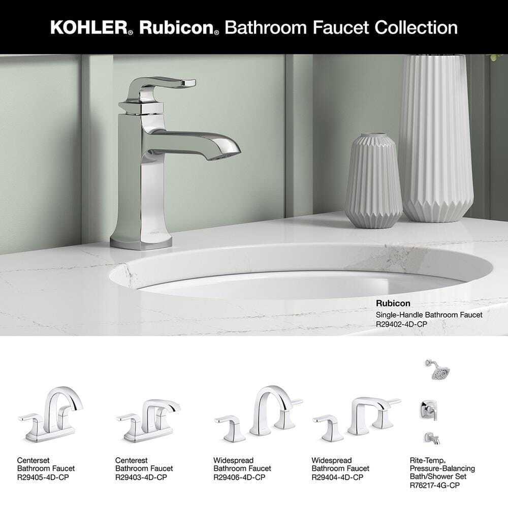 KOHLER Rubicon Single Hole Single Handle Bathroom Faucet in Polished Chrome