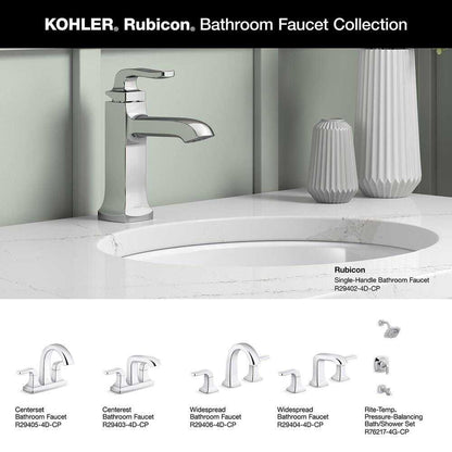 KOHLER Rubicon Single Hole Single Handle Bathroom Faucet in Polished Chrome