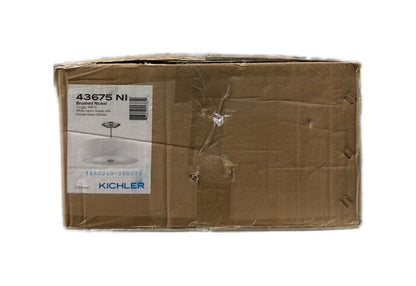 KICHLER Shailene Brushed Nickel Round Flush Ceiling Light w/ Microfiber Shade