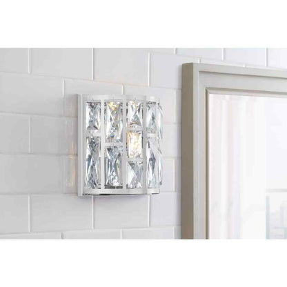 Home Decorators Collection Kristella 1-Light Chrome Indoor Wall Sconce