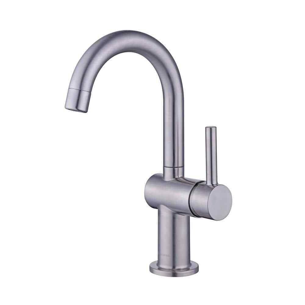 Glacier Bay Dorind Single Hole 1-Handle High-Arc Bathroom Faucet Brushed Nickel
