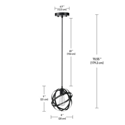 Globe Electric Tatum 1-Light Dark Bronze Pendant Lighting