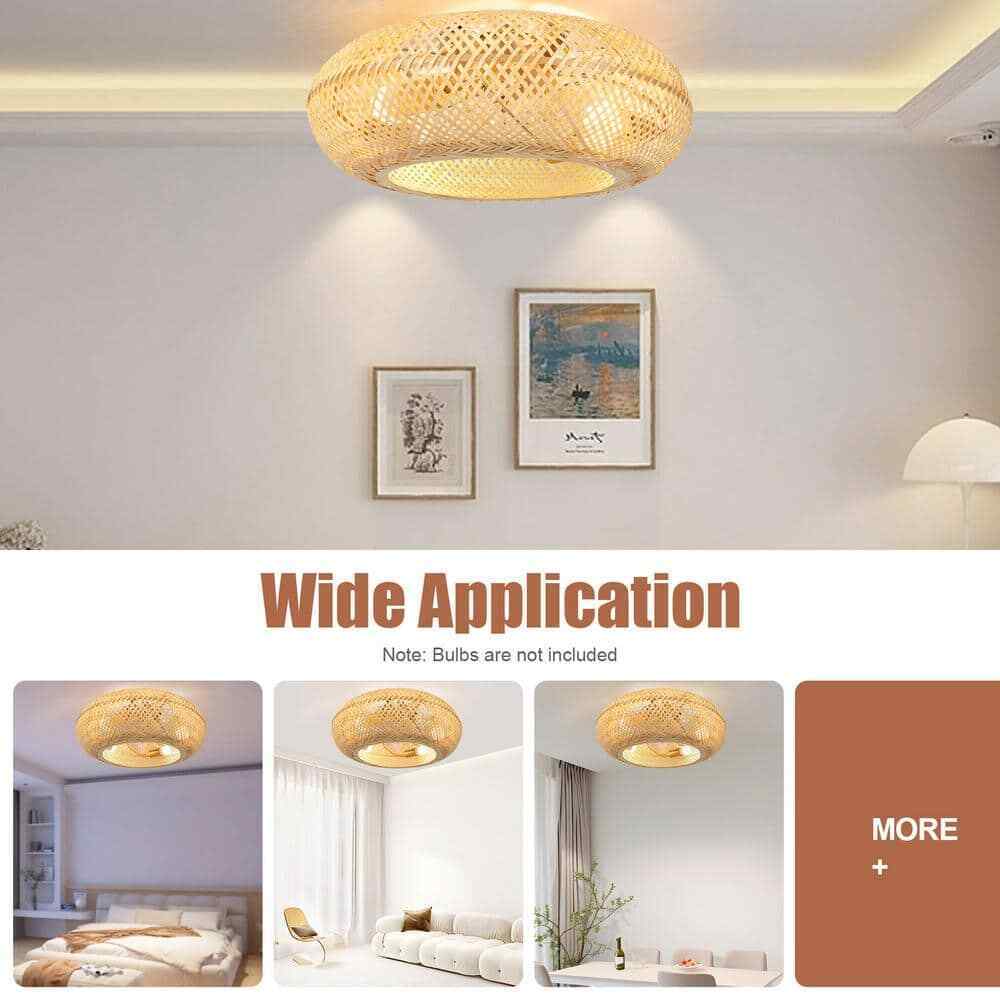 OUKANING 20 in. Gold Farmhouse 6-Speed Reversible Wind Direction Ceiling Fan