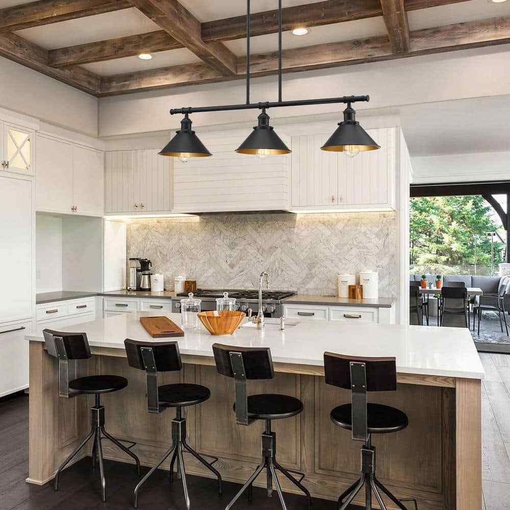 Hukoro Westworld 36.25 in. 3-Light Island Pendant Chandelier