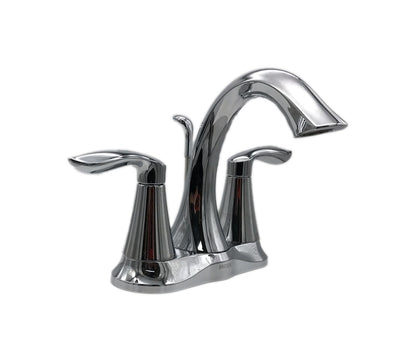MOEN Eva 4 in. Centerset 2-Handle High-Arc Bathroom Faucet in Chrome 6410