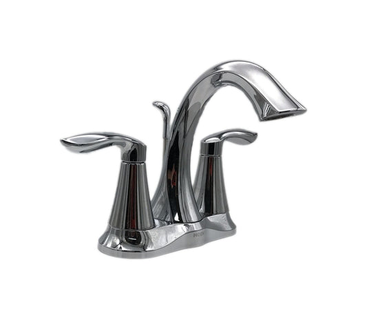 MOEN Eva 4 in. Centerset 2-Handle High-Arc Bathroom Faucet in Chrome 6410