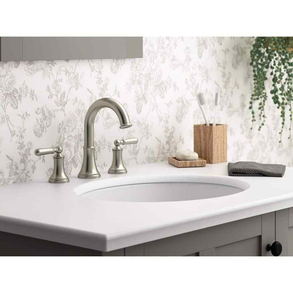 KOHLER Capilano 8 in. Widespread 2-Handle Bathroom Faucet in Brushed Nickel