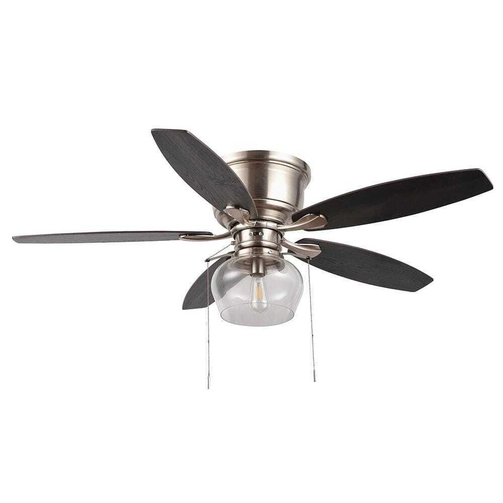 Hampton Bay Stoneridge 52 in. LED Brushed Nickel Hugger Ceiling Fan