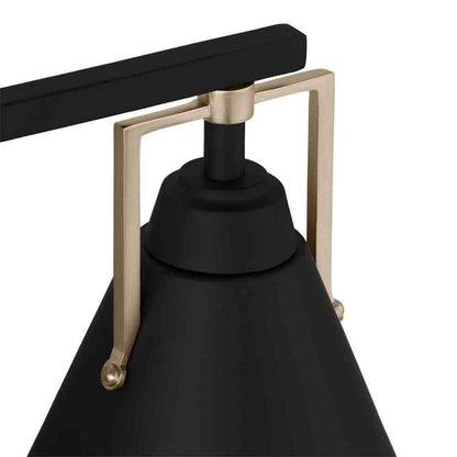 Home Decorators Insdale 2-Light Matte Black Modern Bathroom Vanity Light