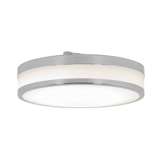 Artika Luna 12 in. 1-Light Chrome Integrated LED Modern Ceiling Light Fixture