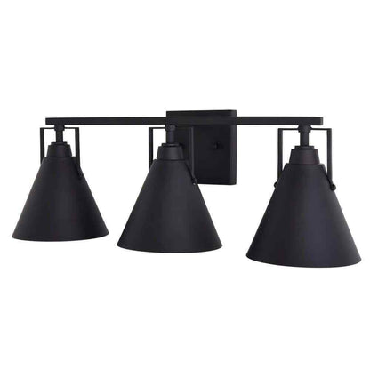 Home Decorators Insdale 3-Light Matte Black Modern Industrial Vanity Light