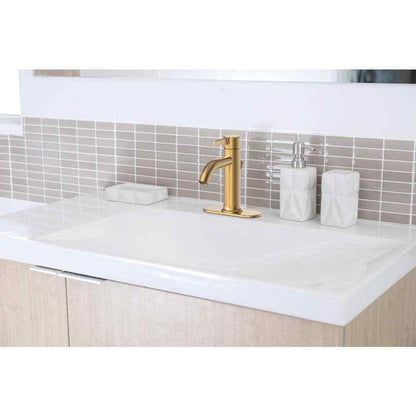 Glacier Bay Ryden Single Hole Single-Handle Bathroom Faucet in Brushed Gold