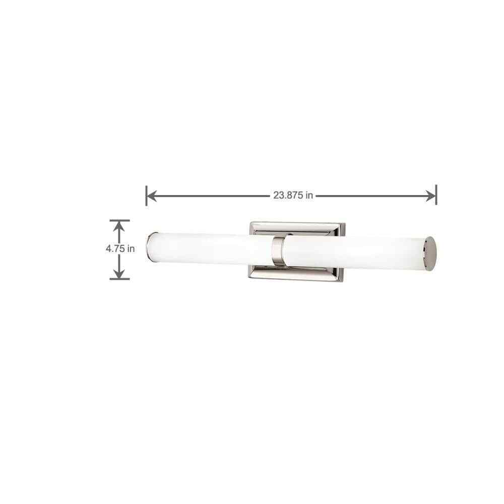 Home Decorators Rolande 100W Equivalent Polished Nickel LED Vanity Light