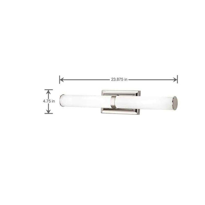Home Decorators Rolande 100W Equivalent Polished Nickel LED Vanity Light