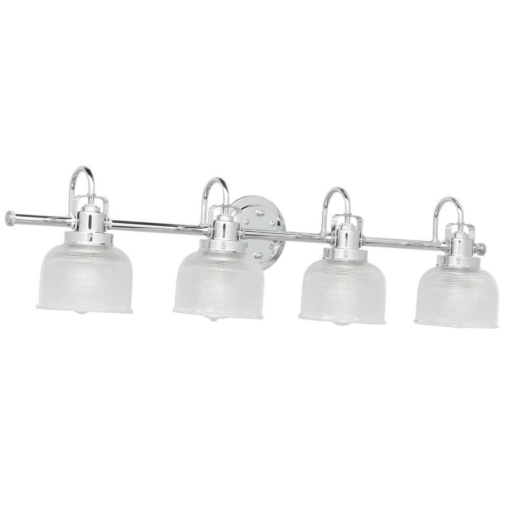 Progress Lighting Archie Polished Chrome Clear Glass Bathroom Vanity Light