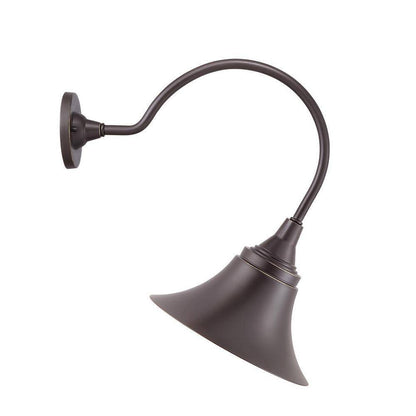 Progress Lighting Glenlake Bronze 19.6 in. Outdoor Wall Mount Gooseneck Lantern