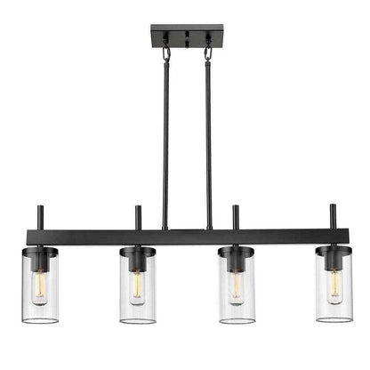 Golden Lighting Winslett 4-Light Matte Black Linear Pendant